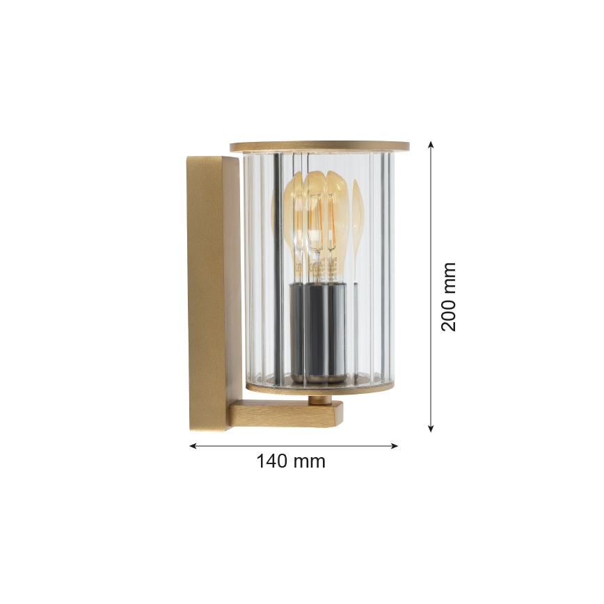 Argon 8752 - Applique da esterno NORFOLK 1xE27/15W/230V IP44 oro