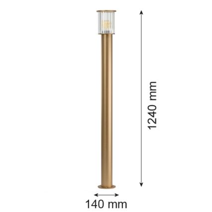 Argon 8754 - Lampada da esterno NORFOLK 1xE27/15W/230V IP44 124cm oro