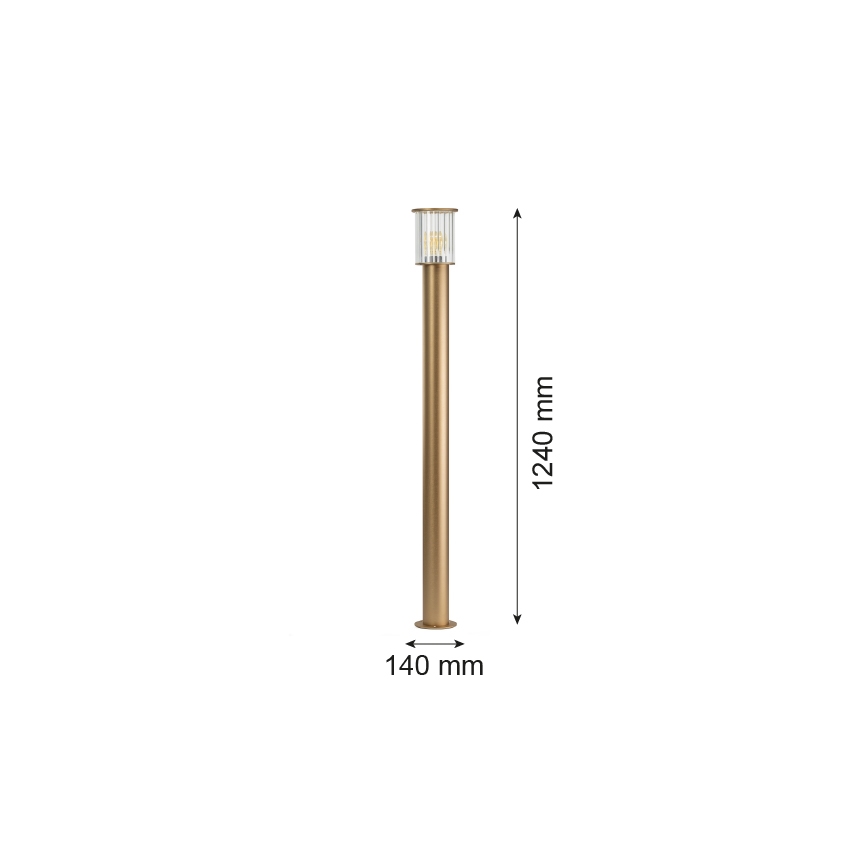 Argon 8754 - Lampada da esterno NORFOLK 1xE27/15W/230V IP44 124cm oro