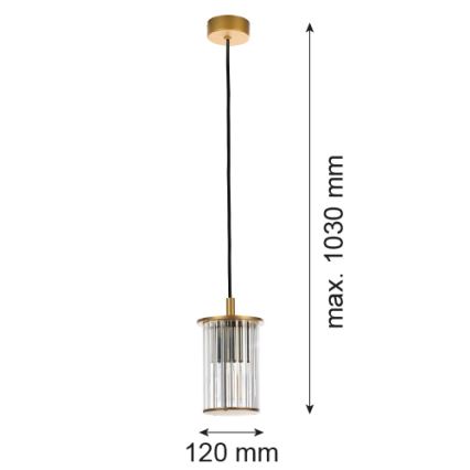 Argon 8755 - Suspension filaire extérieur NORFOLK 1xE27/15W/230V IP44 doré