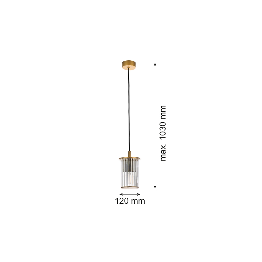 Argon 8755 - Suspension filaire extérieur NORFOLK 1xE27/15W/230V IP44 doré