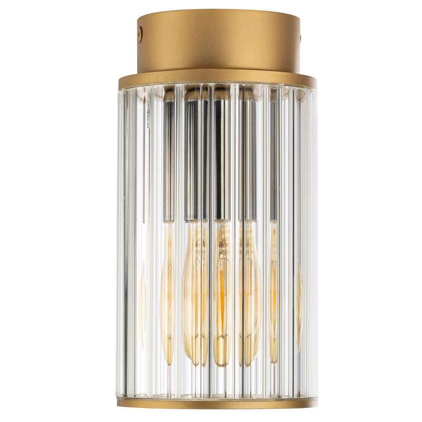 Argon 8774 - Plafoniera da esterno NORFOLK 1xE27/15W/230V IP44 oro
