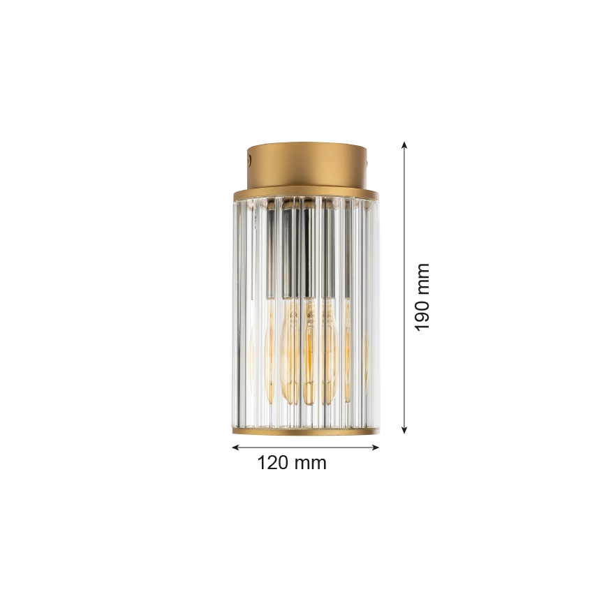 Argon 8774 - Plafoniera da esterno NORFOLK 1xE27/15W/230V IP44 oro