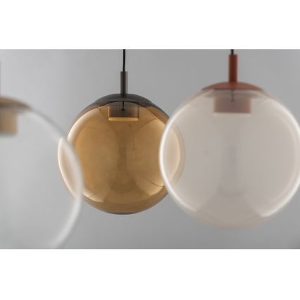 Argon 8829 - Lampadario a sospensione con filo SACRAMENTO 1xGX53/8W/230V limpido/marrone