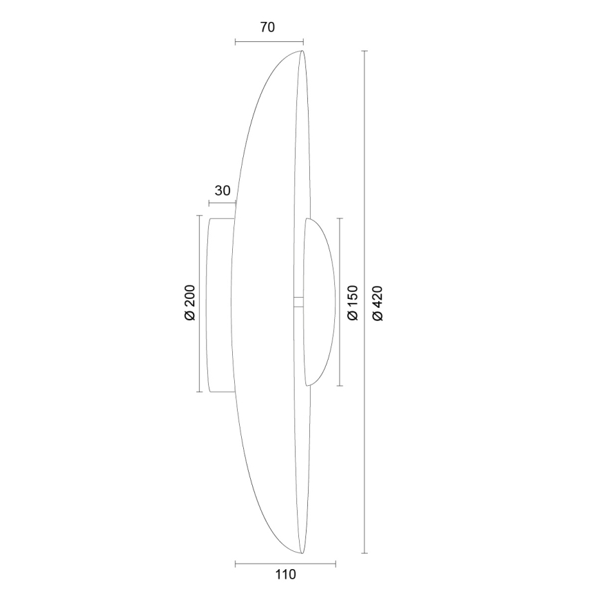 Argon 8866 - Applique murale BOLTON LED/12,5W/230V 3000K terre cuite