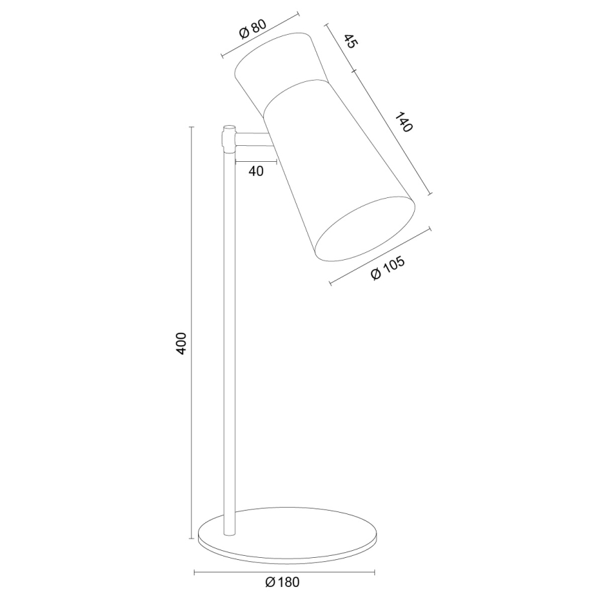 Argon 8875 - Lampada da tavolo LORD 1xE14/7W/230V nera