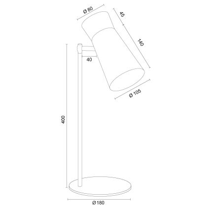 Argon 8876 - Lampada da tavolo LORD 1xE14/7W/230V bianca