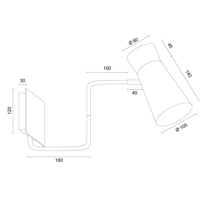 Argon 8879 - Lampada da parete LORD 1xE14/7W/230V bianca