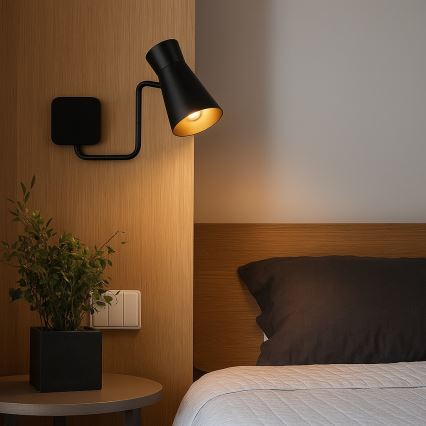 Argon 8880 - Lampada da parete LORD 1xE14/7W/230V nera