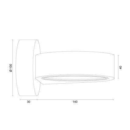 Argon 8900 - Applique murale LOTUS 1xGX53/12W/230V noire