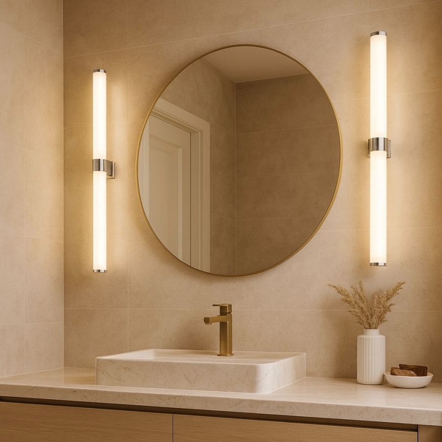 Argon 8925 - Lampada LED per specchio da bagno BATUMI, 24W, 230V, 3000K, IP44, cromo lucido