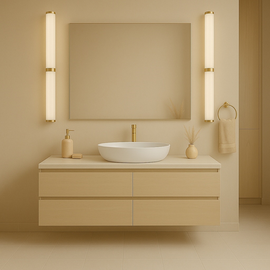 Argon 8926 - Éclairage miroir LED pour salle de bains BATUMI LED/24W/230V 3000K IP44 doré