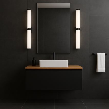 Argon 8927 - Éclairage miroir LED BATUMI pour salle de bains, 24W/230V, 3000K, IP44, noir