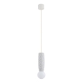 Argon 8938 - Lampadario a cavo BOLL 1xG9/6W/230V bianco