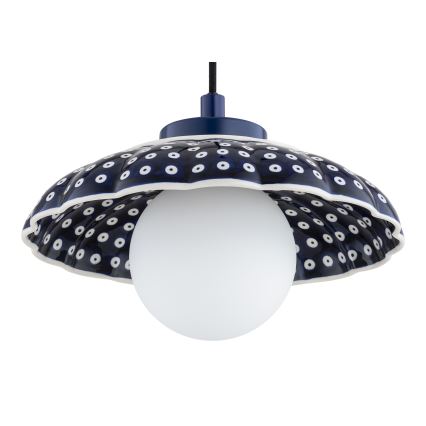 Argon 8948 - Pendelleuchte BOLL mit Kabelaufhängung 1xG9/6W/230V blau