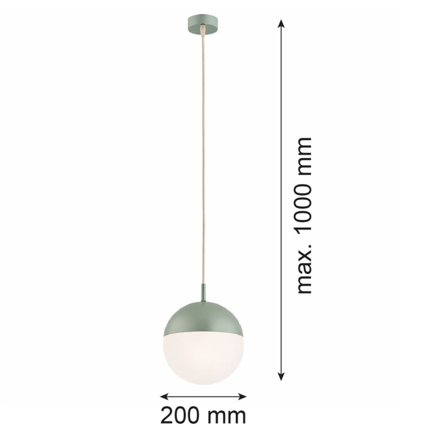 Argon 8999 - Außen-Pendelleuchte mit Kabel LIV 1xE27/15W/230V IP44 grün