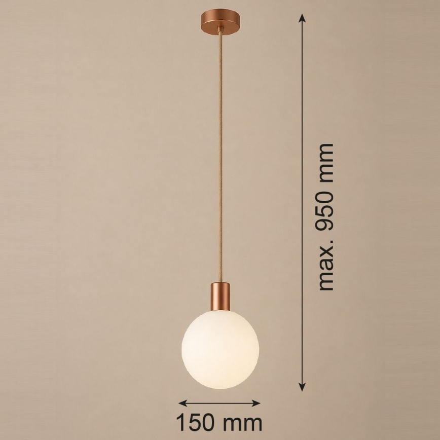 Argon 9006 - Lampada da esterno a sospensione con cavo ORE 1xG9/6W/230V IP44 in rame