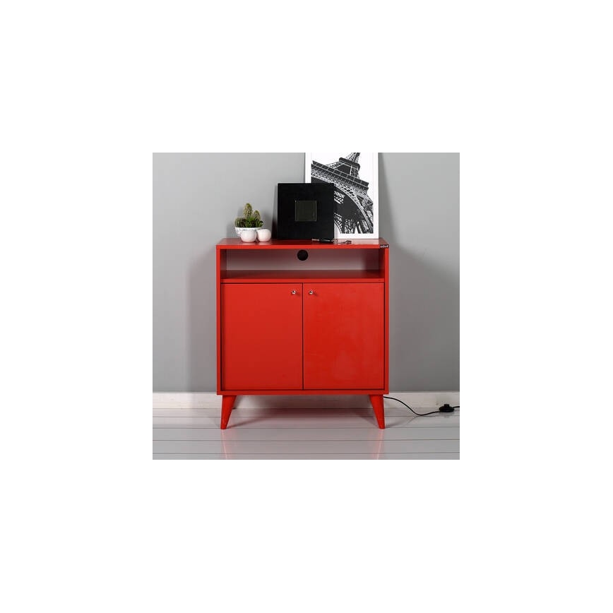 Armadietto 79x73 cm rosso