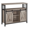 Armadietto con porte scorrevoli FIRA taupe/nero