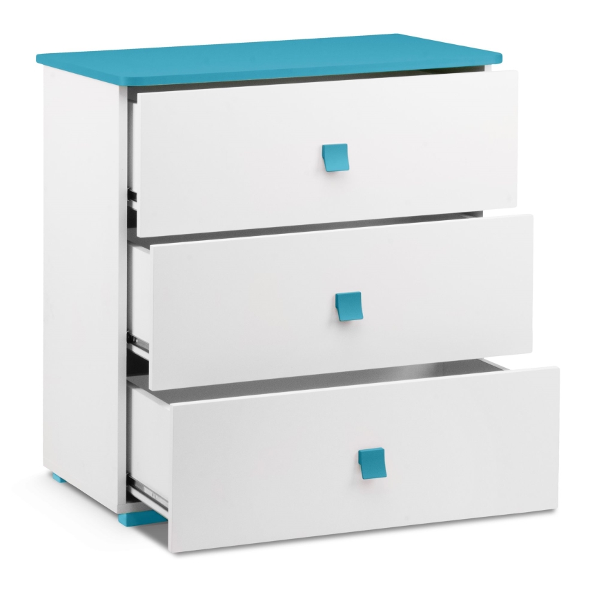 Armadietto PABIS 87x83 cm bianco/blu