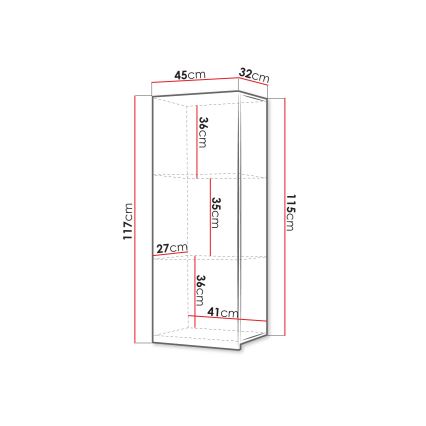 Armadio a muro CALABRINI 117x45 cm bianco