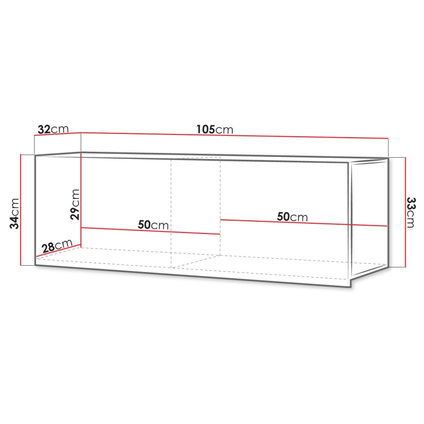 Armadio a muro CALABRINI 34x105 cm bianco