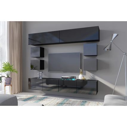 Armadio a muro PAVO 34x34 cm nero lucido