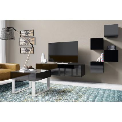 Armadio a muro PAVO 34x34 cm nero lucido