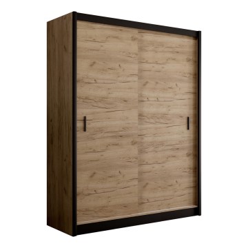 Armadio con ante scorrevoli SAPHIRA 203x215 cm rovere craft