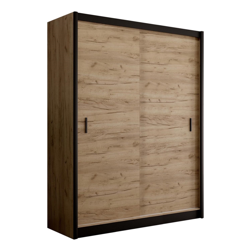 Armadio con ante scorrevoli SAPHIRA 203x215 cm rovere craft