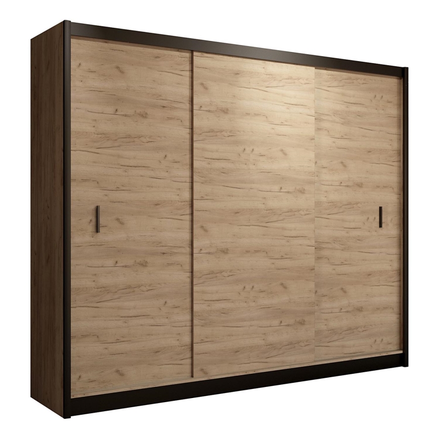 Armadio con ante scorrevoli SAPHIRA 250x215 cm rovere craft
