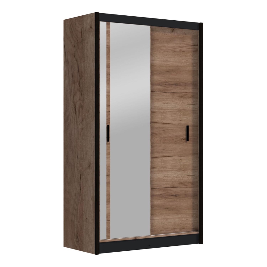 Armadio con specchio SABRINA 120x215 cm rovere craft