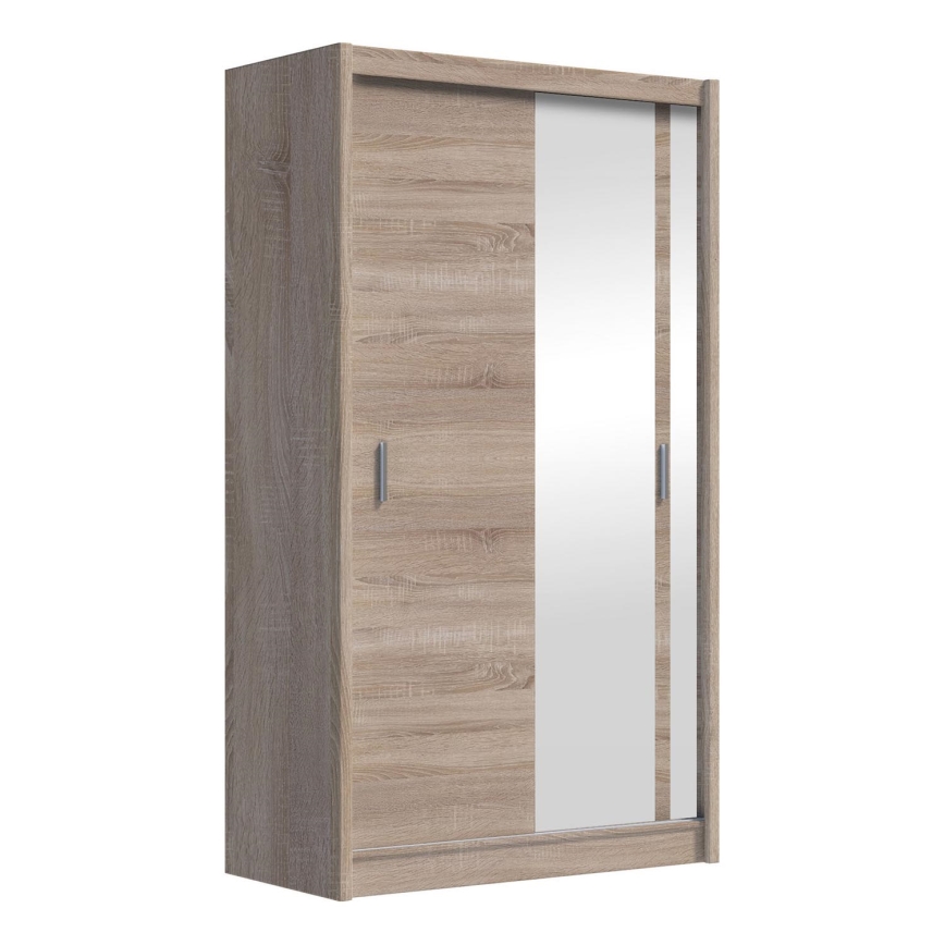 Armadio con specchio SABRINA 120x215 cm rovere sonoma