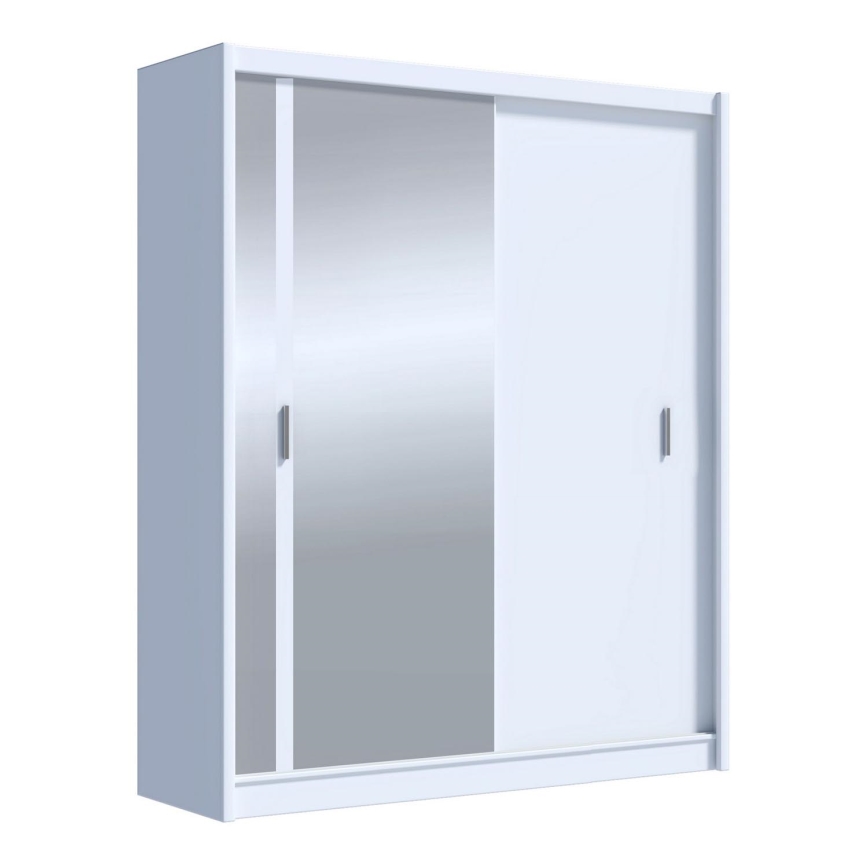 Armadio con specchio SABRINA 180x215 cm bianco