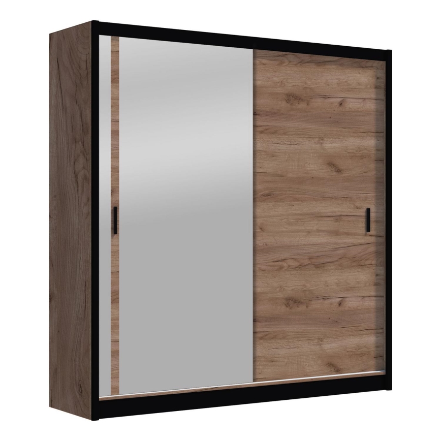 Armadio con specchio SABRINA 180x215 cm rovere craft
