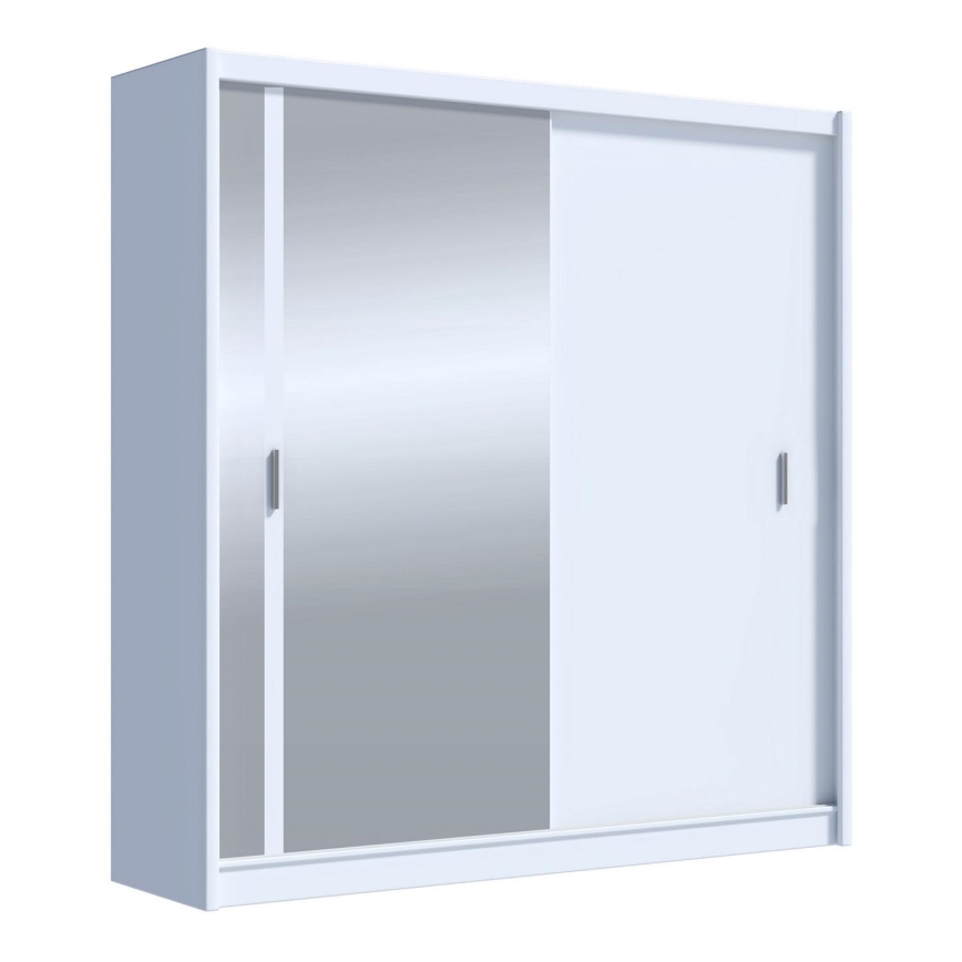 Armadio con specchio SABRINA 203x215 cm bianco