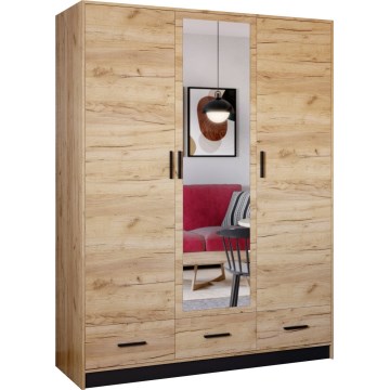 Armadio con specchio SANNA 150x215 cm rovere craft