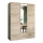Armadio con specchio SANNA 150x215 cm rovere sonoma