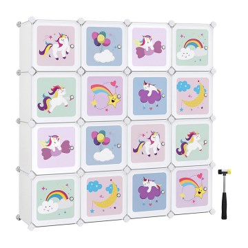 Armadio modulare per bambini con scatole contenitive ANET multicolore
