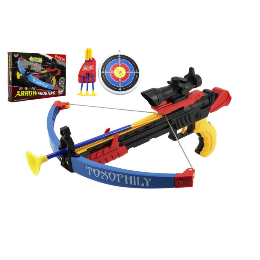 Armbrust-Set mit Bolzen und Zielscheibe, 48 cm