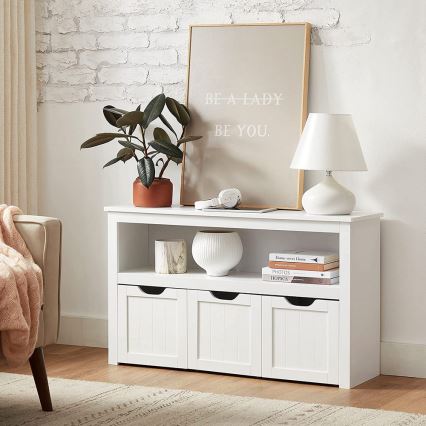 Armoire à étagères SORELL blanche