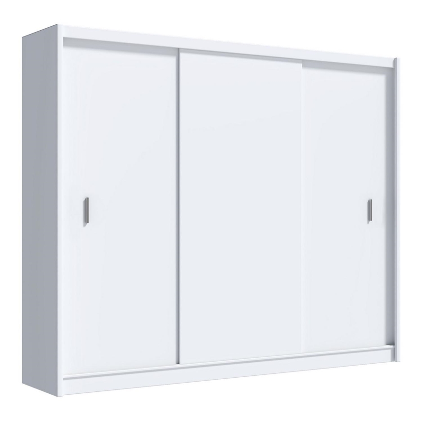 Armoire à portes coulissantes SAPHIRA 250x215 cm blanc