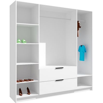 Armoire VISTA avec miroir 200 x 215 cm, chêne artisan/graphite