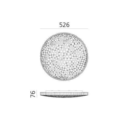 Artemide 0210010APP - Plafoniera LED dimmerabile CALIPSO LED/50W/230V 3000K