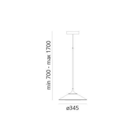 Artemide 0352030A - Lampadario a sospensione con filo LED dimmerabile ORSA LED/20W/230V 3000K diametro 24,5 cm