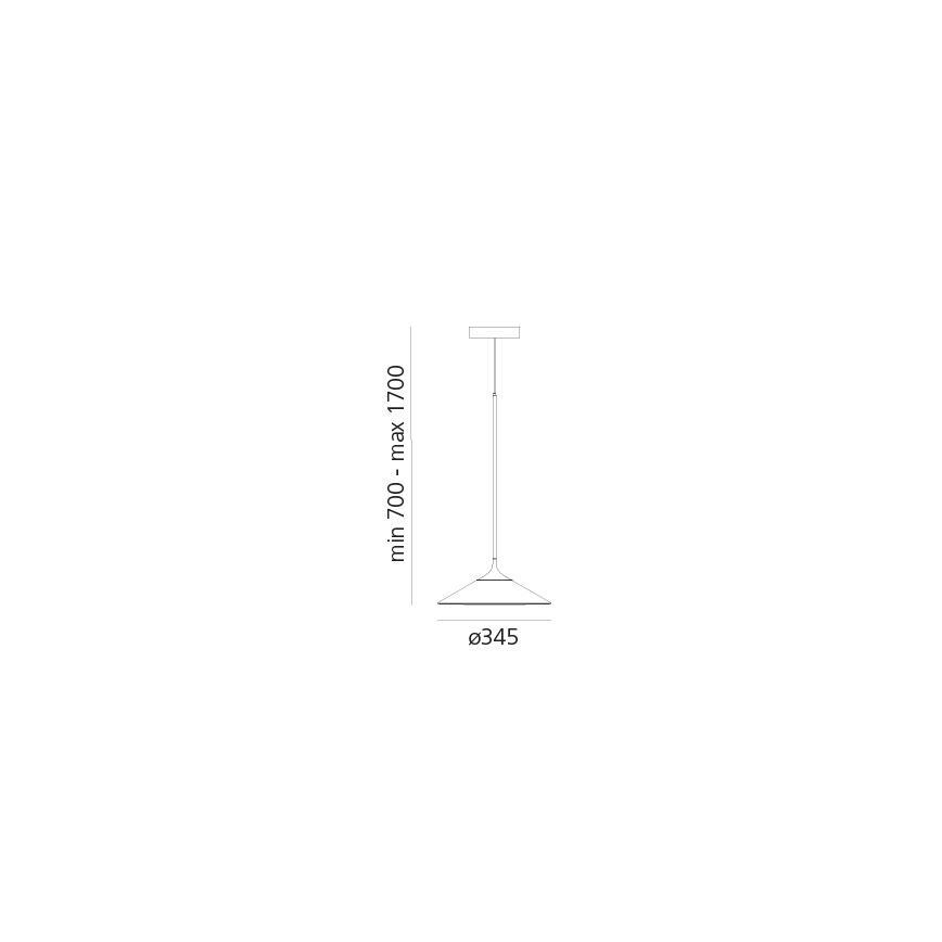 Artemide 0352030A - Lampadario a sospensione con filo LED dimmerabile ORSA LED/20W/230V 3000K diametro 24,5 cm
