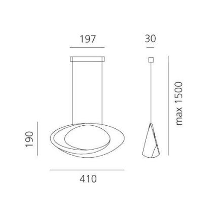 Artemide 1182010A - Dimmbare LED-Hängeleuchte CABILDO LED/44W/230V 3000K