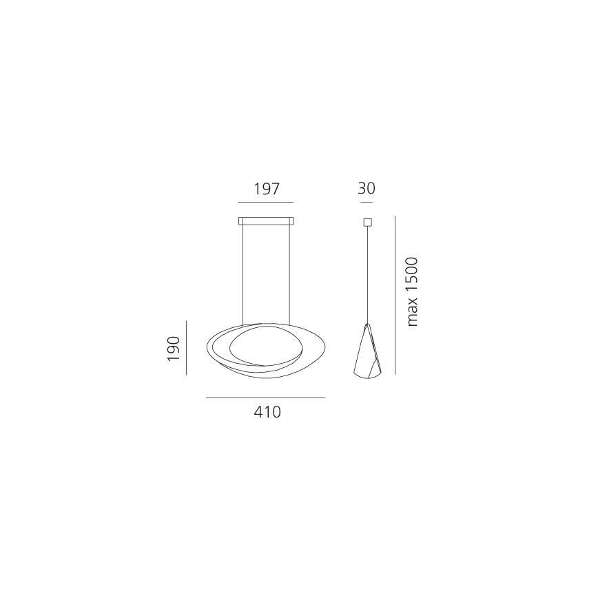 Artemide 1182010A - Dimmbare LED-Hängeleuchte CABILDO LED/44W/230V 3000K