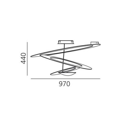 Artemide 1253110A - Plafoniera LED dimmerabile PIRCE LED/44W/230V 3000K bianco