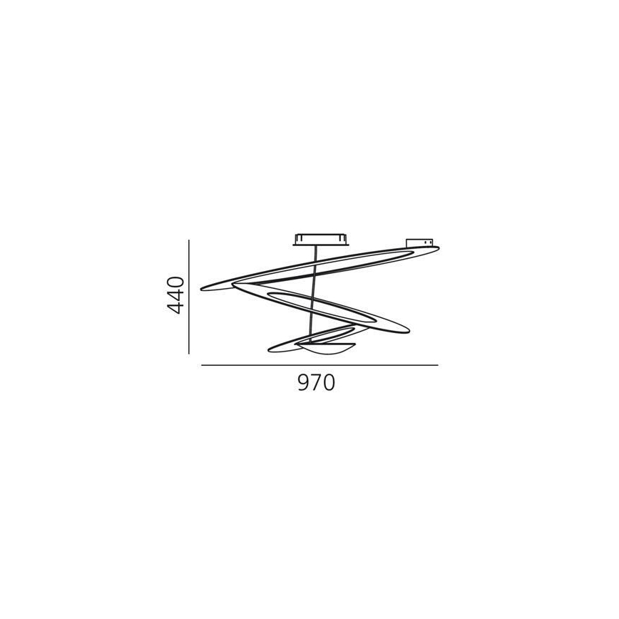 Artemide 1253110A - Plafoniera LED dimmerabile PIRCE LED/44W/230V 3000K bianco